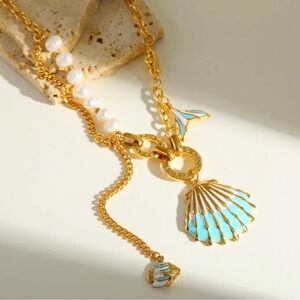 Ocean Charm Necklace – Shell, Fish & Whale Tail Pendant
